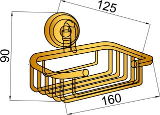 Полка для губок Boheme Medici бронза 10619